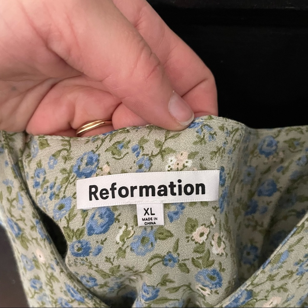 Floral reformation mini dress sz XL
